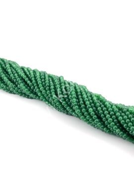 Yeşil Boyama Dizi Cam Boncuk 4 mm 10 Dizi