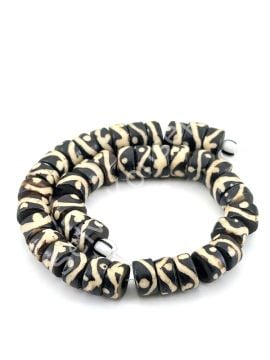 El Yapımı Etnik Desenli Rondela Dizi Tibet Boncuk 8x4 mm