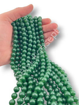 Yeşil Boyama Dizi Cam Boncuk 10 mm 10 Dizi