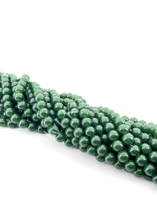 Yeşil Boyama Dizi Cam Boncuk 10 mm 10 Dizi