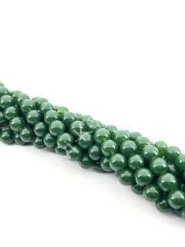 Yeşil Boyama Dizi Cam Boncuk 12 mm 10 Dizi