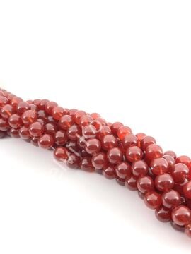 Kahverengi Boyama Dizi Cam Boncuk 12 mm 10 Dizi