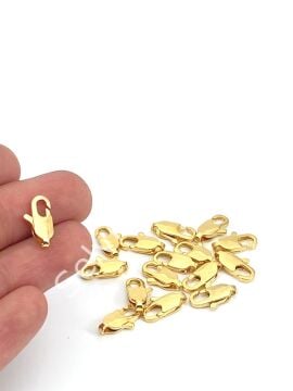 Altın Kaplama Kuyum Kilit Orta Boy 7x14 mm