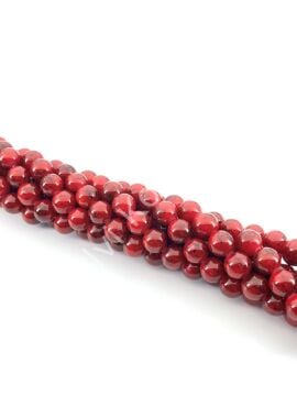 Kırmızı Boyama Dizi Cam Boncuk 12 mm 13 Dizi