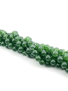 Yeşil Boyama Dizi Cam Boncuk 14 mm 9 Dİzi
