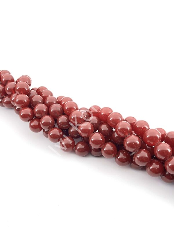 Kahverengi Boyama Dizi Cam Boncuk 14 mm 13 Dizi