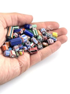 El Yapımı Afrika İşi Karışık Cam Boncuk 200 Gr