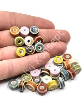 Otantik Seramik Boncuk Silindir 10 mm