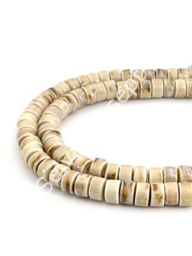 Otantik Seramik Boncuk Silindir 10 mm Krem