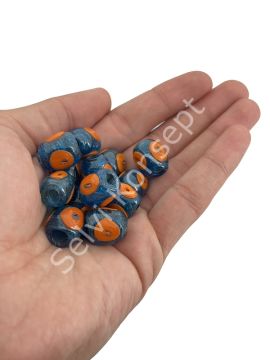 Turuncu Gözlü Cam Mavi Karagöz Cam Boncuk