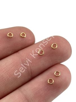 Pirinç Üzeri Altın Kaplama Halka 0,60 x 3 mm