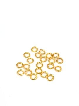 Pirinç Üzeri Altın Kaplama 4 mm Halka