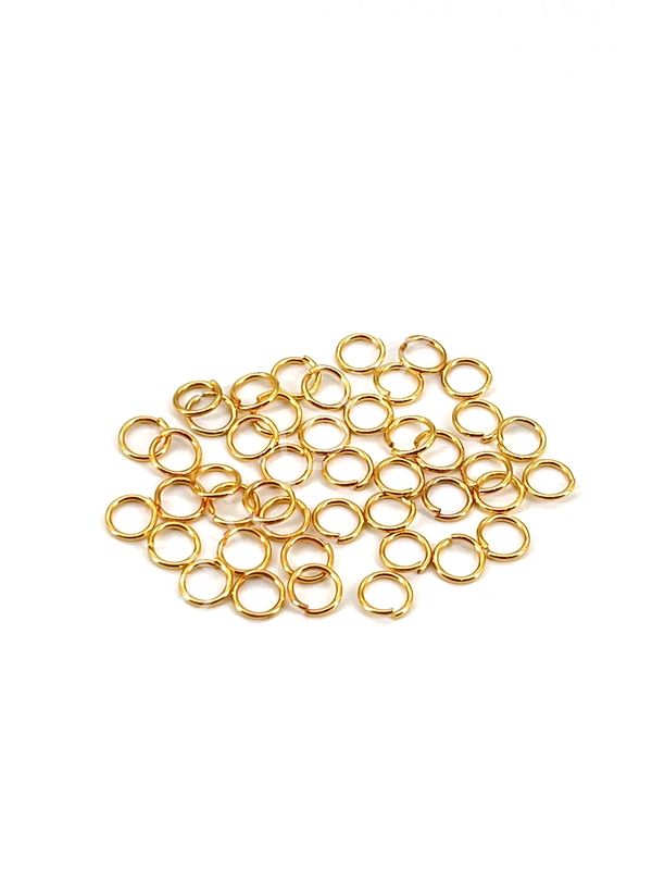 Pirinç Üzeri Altın Kaplama Halka 0,80 x 6 mm 10 gr