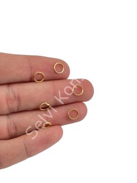 Pirinç Üzeri Altın Kaplama Halka 0,80 x 7 mm 10 gr