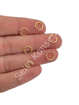 Pirinç Üzeri Altın Kaplama Halka 0,80 x 8 mm