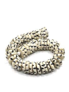 El Yapımı Zikzak Mat Rondela Dizi Tibet Boncuk 14x4 mm
