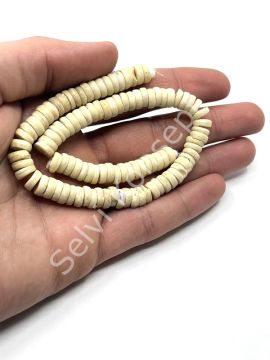 El Yapımı  Rondela Dizi Tibet Boncuk 8x3 mm
