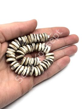 El Yapımı Disk Rondela Dizi Tibet Boncuk 12x3 mm