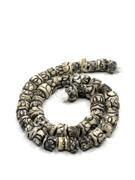 El Yapımı Etnik Desenli Rondela Dizi Tibet Boncuk 8x5 mm