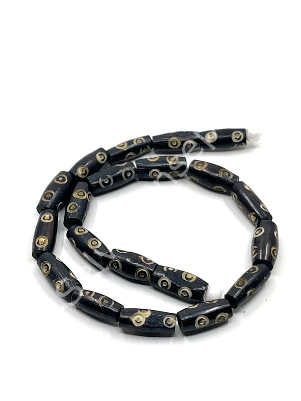 El Yapımı Etnik Desenli Dizi Tibet Boncuk 5x12 mm