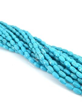 Fasetli Oval Turkuaz Dizi 12x7 mm