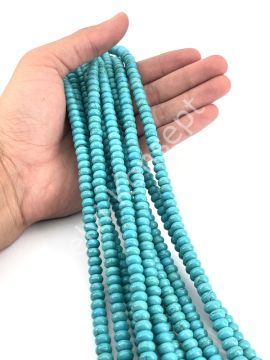 Rondela Turkuaz Dizi 8x4 mm