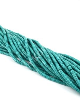 Doğal Silindir Turkuaz Dizi 6x3 mm