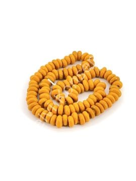 Rondela Dizi Cam Boncuk Hardal 7,5x3,5 mm
