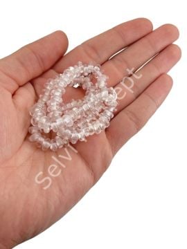 Rondela Dizi Cam Boncuk Şeffaf 7,5x3,5 mm