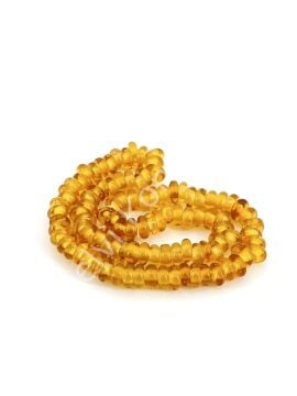 Rondela Dizi Cam Boncuk Bal Rengi 7,5x3,5 mm