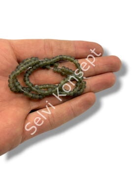 El Yapımı Mat Silindir Cam Boncuk 4x2,5 mm
