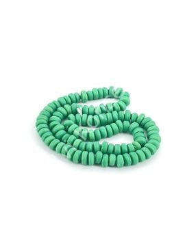 Rondela Dizi Cam Boncuk Mint Yeşili 7,5x3,5 mm
