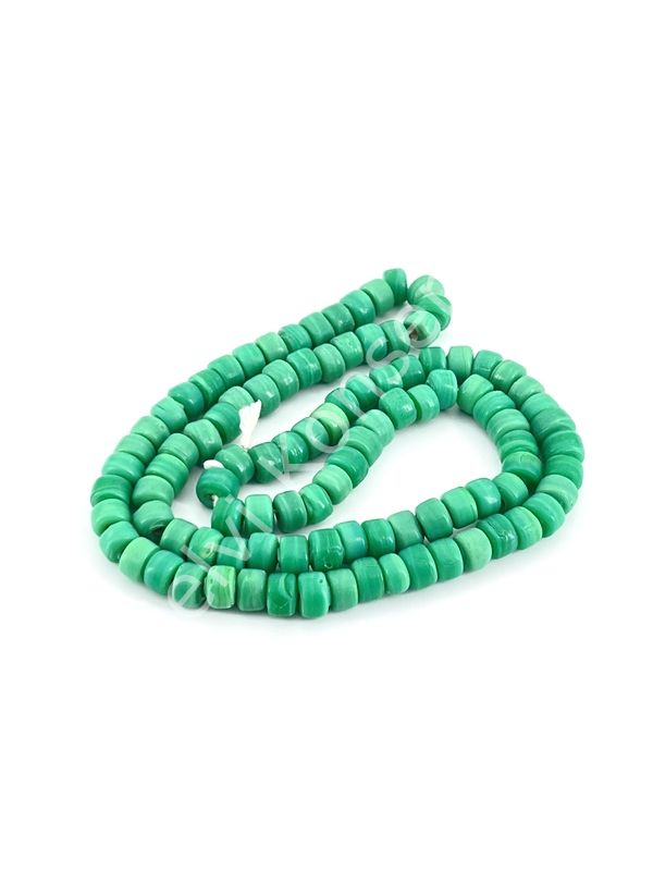 Silindir Dizi Cam Boncuk Mint Yeşili  7x5 mm