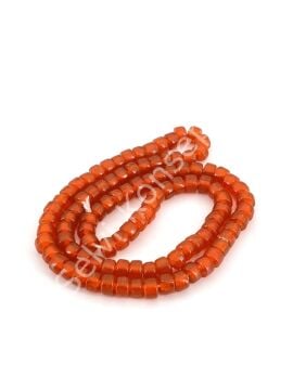 Silindir Dizi Cam Boncuk Turuncu  7x5 mm