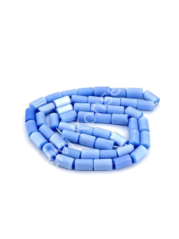 Silindir Kedi Gözü Cam Boncuk Lila 10x7 mm