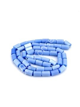 Silindir Kedi Gözü Cam Boncuk Lila 10x7 mm