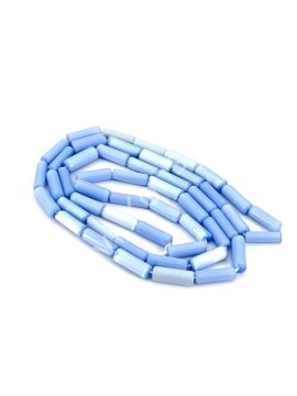 Boru Kedi Gözü Cam Boncuk Lila 15x4 mm