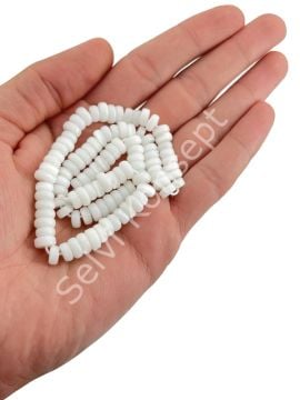 Rondela Kedi Gözü Cam Boncuk Beyaz