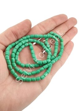 Silindir Hint Cam Boncuğu Mint Yeşil 6 mm 1 Dizi