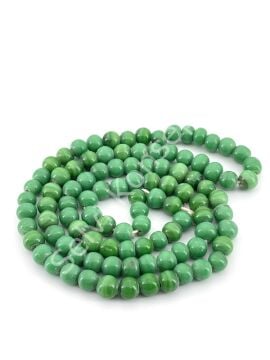 Yuvarlak Kuzu Cam Boncuk Parlak Yeşil 7 mm 1 Dizi