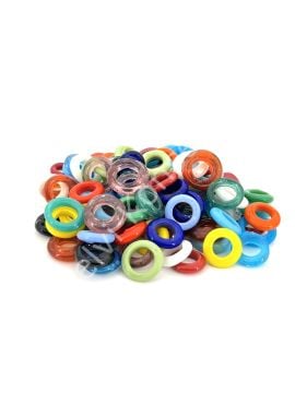 Kalıpsız Dilgöz Cam Boncuk Mix Renk 20 Adet