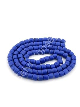 Silindir Kuzu Cam Boncuk Mat Lacivert 5x5 mm 1 Dizi