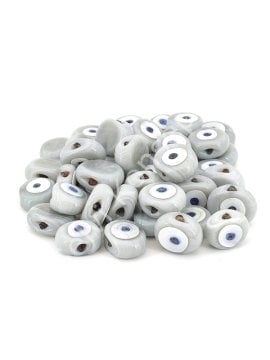 Gri Danagöz Cam Boncuk 2 Cm 10 Adet