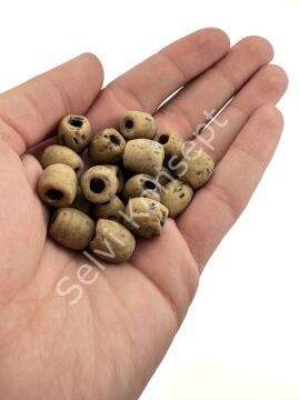 Eskitme Arpa Bodrum Cam Boncuk Kemik 10 Adet