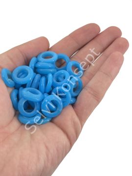 Kalıpsız Dilgöz Cam Boncuk Cam Mavi 30 Adet