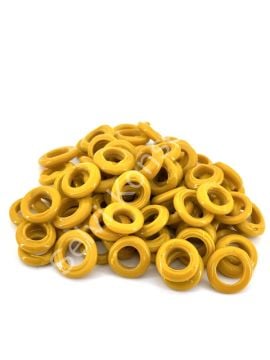 Kalıpsız Dilgöz Cam Boncuk Hardal 30 Adet