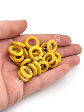 Kalıpsız Dilgöz Cam Boncuk Hardal 30 Adet