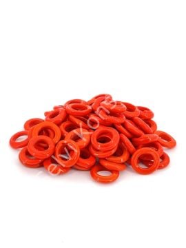 Kalıpsız Dilgöz Cam Boncuk Koyu Turuncu 30 Adet