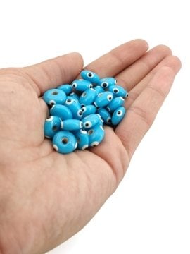 El Yapımı 3 Gözlü 14 mm Cam Rondela 50 Adet