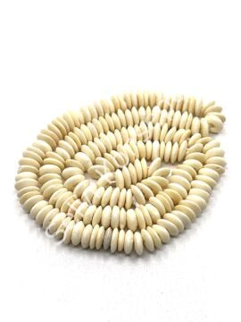 El Yapımı Disk-Rondela Dizi Tibet Boncuk Krem 8x3 mm